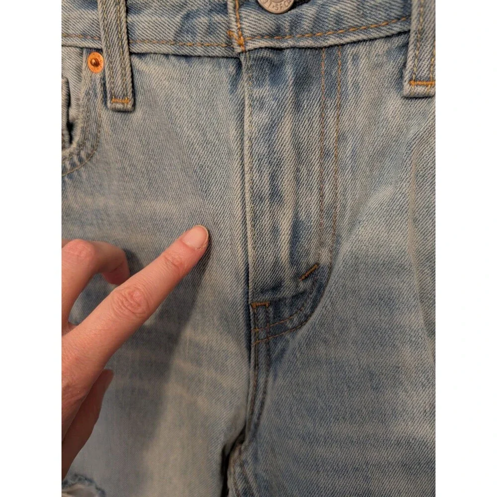 Levi's 412 Mens Jorts Distressed Frayed Hem Jean Shorts 29 Bermuda Slim Fit